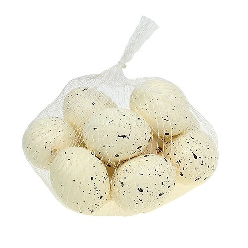 Floristik24 Vaječný 6cm krém vyrobený z polystyrénu 12ks