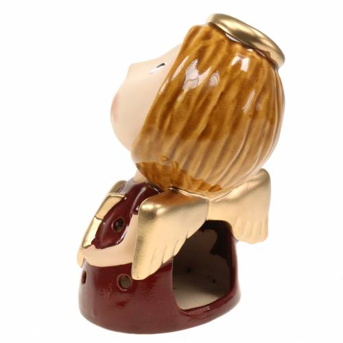 Floristik24 Keramický lampáš anjel s hviezdou V17cm