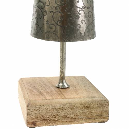 Floristik24 Deko anjelský kov na drevenom podstavci V58cm