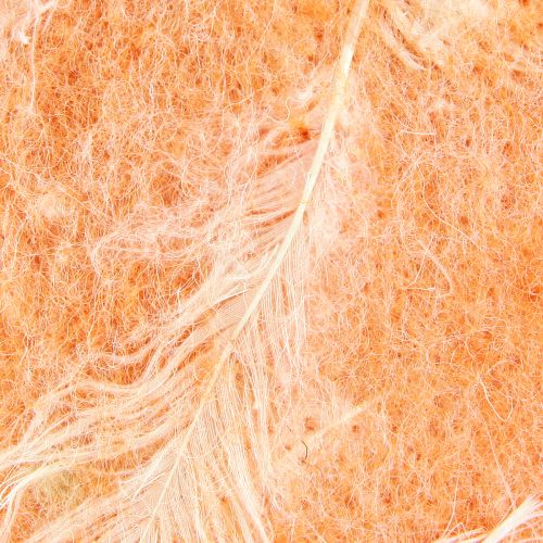 položky Plsťová stuha vlnená stuha dekoračná látka oranžové pierka vlnená plsť 15cm 5m