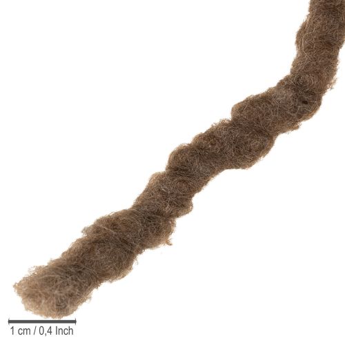 položky Hnedá vlnená šnúra, 25 m, ozdobná stuha na kvetinárstvo a remeslá