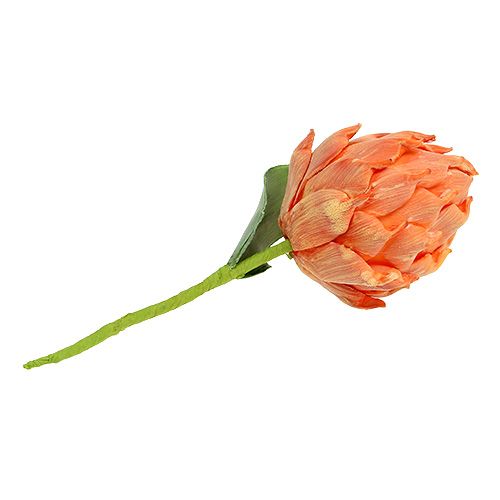 Floristik24 Artičok penový pomaranč 14cm L28cm 1ks