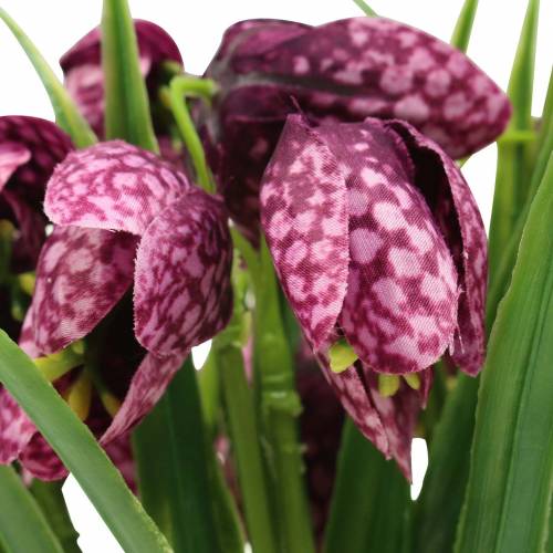 položky Šachovnicové kvety Fritillaria umelá fialová 29cm 6 ks