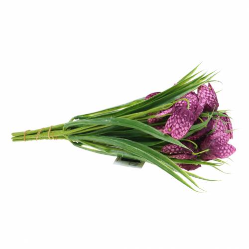 položky Šachovnicové kvety Fritillaria umelá fialová 29cm 6 ks