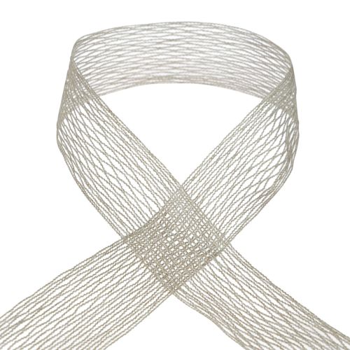 položky Sieťová páska, mriežková páska, ozdobná páska, hnedá, vystužená drôtom, 50 mm, 10 m