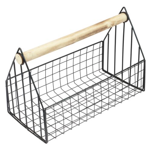 položky Drôtený košík sieťovaný košík na rastliny košík na rastliny kovový čierny 35x18x22,5cm
