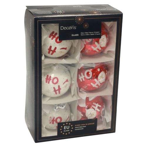 položky Vianočné gule sklenené Vianočné gule na stromček Santa Claus 6ks