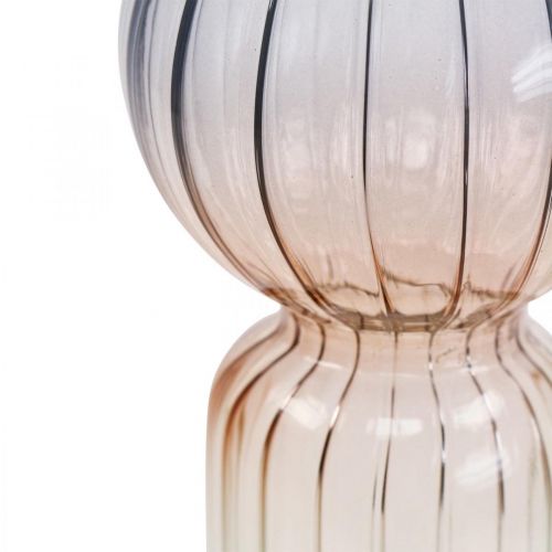 položky Sklenená váza Deco Váza Modrá Hnedá Číra mini váza Ø8cm V17cm