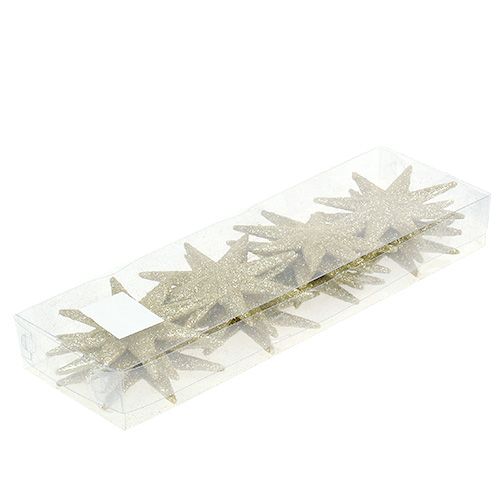 Floristik24 Trblietavá hviezda zlatá Ø10cm 12ks