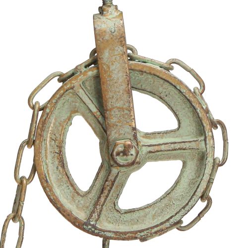 položky Kovová zvonová nástenná dekorácia s držiakom starožitná patina V58cm