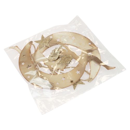 položky Anjelský prívesok hviezda Vianočná dekorácia na zavesenie V19cm 2 kusy