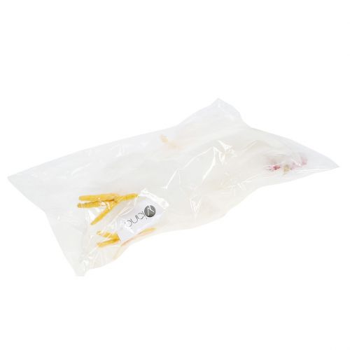 Floristik24 Sliepka kohúta s perím biela 17cm, 21cm 2ks