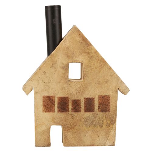 položky Dekoračný domček z dreva drevená dekorácia svietnik čierny 16,5×3,5cm×22cm