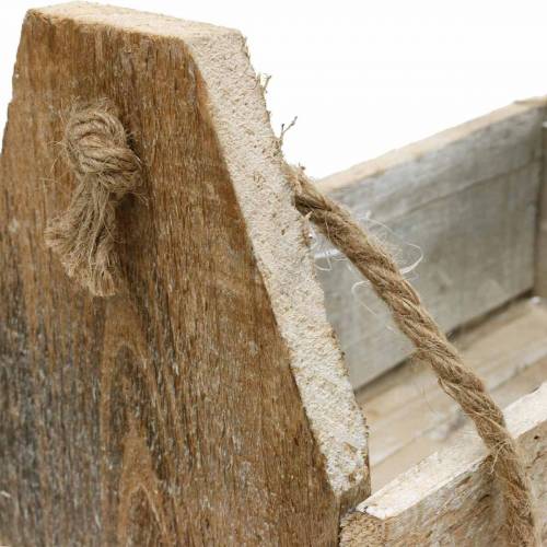 Floristik24 Drevený box na sadenie, box na náradie, box na rastliny s rúčkou, drevená dekorácia 30cm