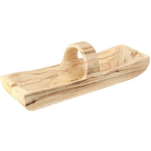 Drevený košík košík s rúčkou Paulownia wood 56×16cm V16cm