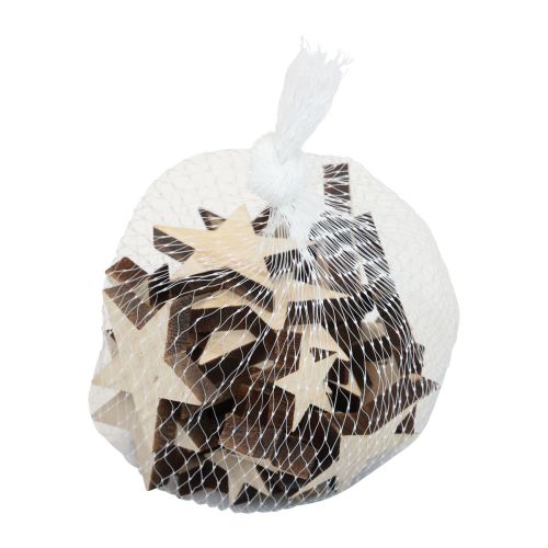 položky Drevená dekorácia hviezdy rozptylová dekorácia Vianoce prírodné 3/5/7cm 29 ks