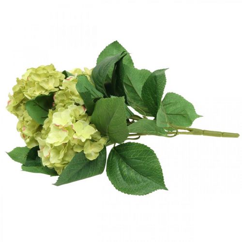 Floristik24 Hydrangea umelá zelená kytička umelých kvetov 5 kvetov 42cm