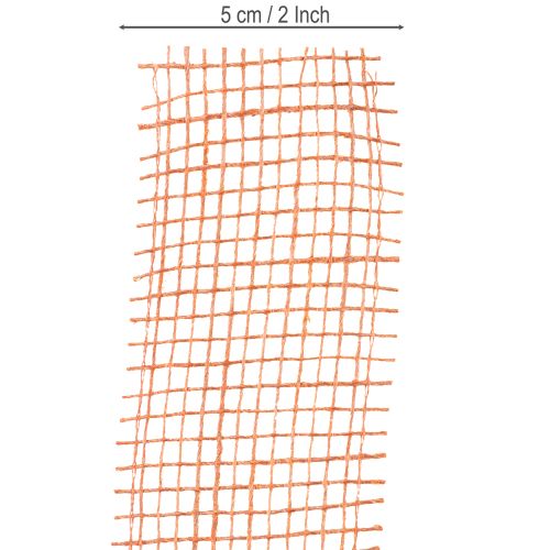 položky Jutová stuha, červeno-oranžová, sieťovaná stuha, juta, ekologická, terakota, šírka 5 cm, dĺžka 40 m