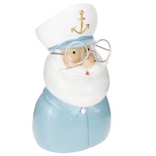 položky Figúrka kapitána, námorná dekorácia s okuliarmi a klobúkom, 16 cm