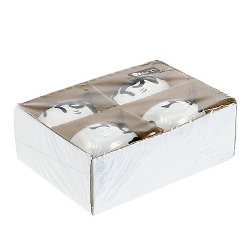 Floristik24 Keramické vajíčko so vzorom 6,5cm 4ks