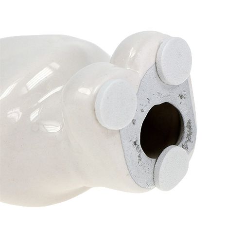 Floristik24 Keramická postavička Mikuláša 11cm biela, strieborná 8ks