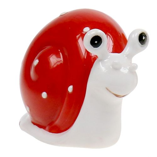 Floristik24 Keramický slimák 6,5cm - 7,5cm zelený, oranžový, červený 6ks