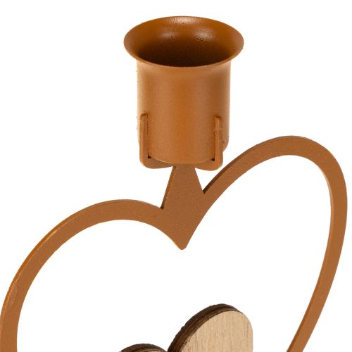 položky Svietnikové sviečky hviezdne srdce jedľové hnedé H16,5cm sortiment 3ks