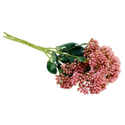 položky Umelý tuk Sliepka Sedum Rozchodník kvitnúci ružový 47cm 3ks