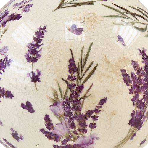položky Keramická guľa malá levanduľová keramická dekorácia fialová krémová Ø9,5cm
