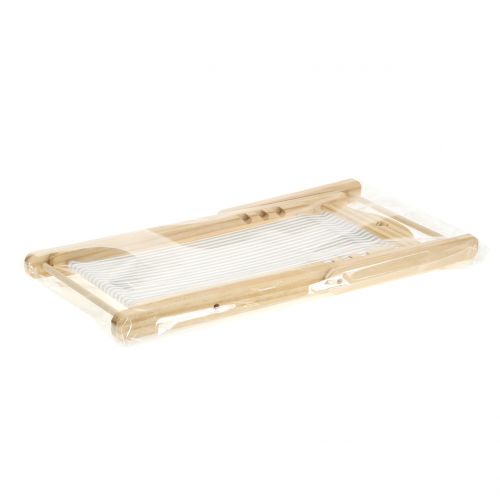 Floristik24 Deco lehátko šedo-biele V24cm