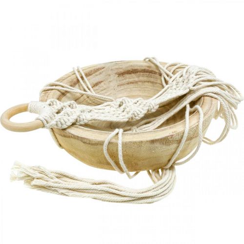 položky Závesný kôš Macrame boho štýl dekoračná misa Ø23cm V90cm