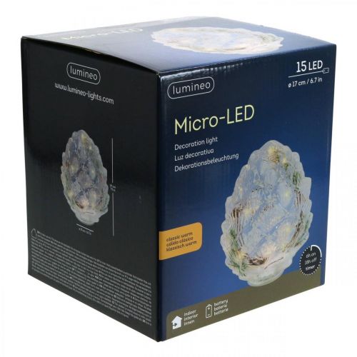 Floristik24 LED svetlá LED kužele Vianočné dekorácie časovač Teplá biela 19,5 cm