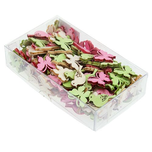 položky Mini drevená dekorácia steliva 2cm pastel asst. 144 ks