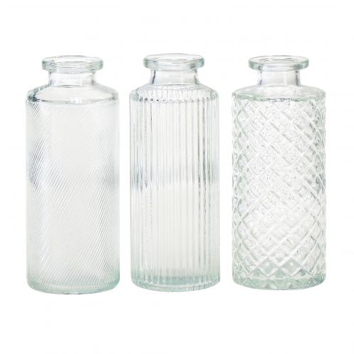 Floristik24 Mini vázičky sklenené dekoratívne fľašové vázy Ø5cm V13cm 3ks