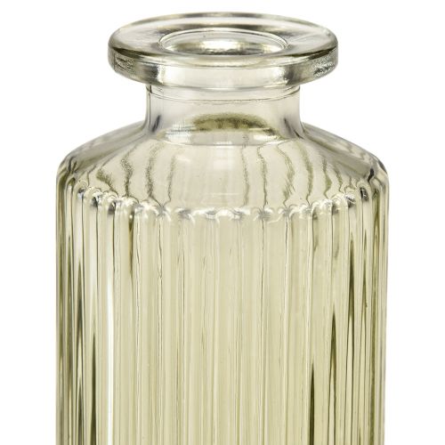 položky Mini vázičky sklenené s drážkami retro váza na kvety zelená Ø5cm 4ks