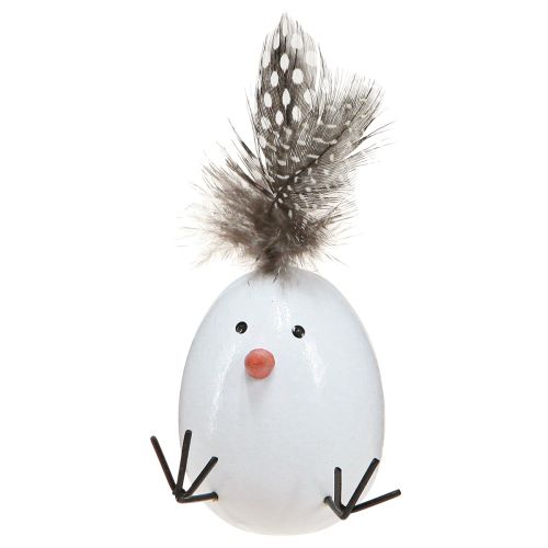 položky Easter Chick Chick Easter Egg Perie White Natural H9cm 4 ks