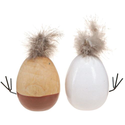 položky Easter Chick Chick Easter Egg Perie White Natural H9cm 4 ks