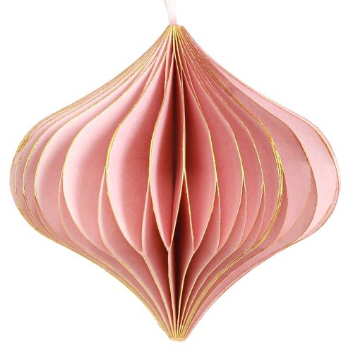 položky Papierové vianočné ozdoby, vintage ružová marhuľa, Ø8 cm, sada 4 kusov