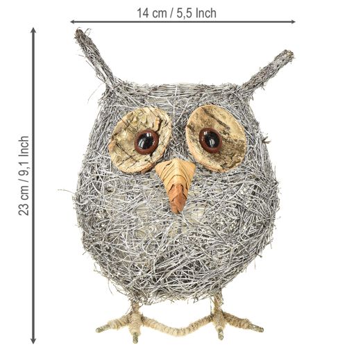 položky Kôš na rastliny sova vinič biely Ø14cm