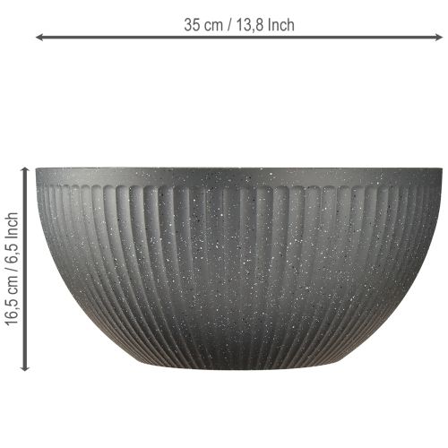 položky Plastová miska na rastliny antracitová Ø35cm V16,5cm