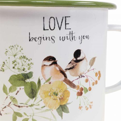 položky Pohár na rastliny Smaltovaný pohár na pestovanie s nápisom Ø11cm