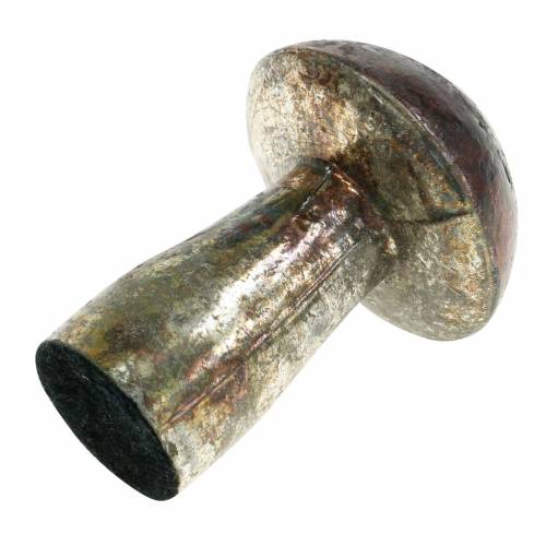 Floristik24 Ozdobná hubová metalíza sklo malina, strieborná V10cm