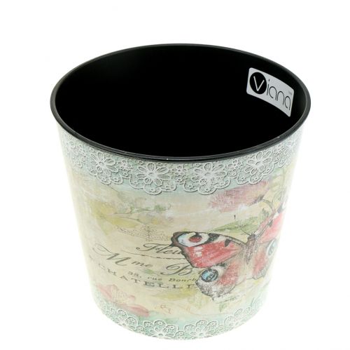 Floristik24 Kvetináč vintage motýľ Ø13cm