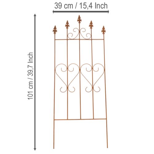 položky Mriežka s motívom srdca, lezecká pomôcka v romantickom štýle pre záhradné chodníky alebo terasy, 101 cm