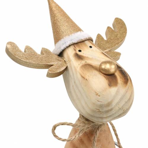 položky Prírodný konár sob s prírodnou jedľou, Zlatá V27cm