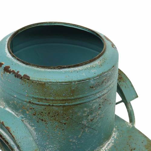 Floristik24 Kvetináč kolobežka kovová hrdzavo modrá 33cm