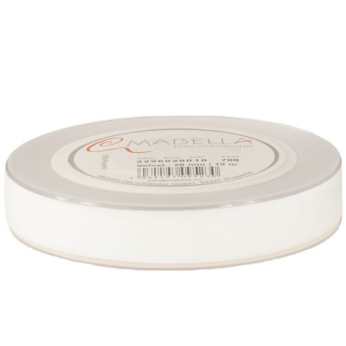 položky Zamatová stuha, darčeková stuha, ozdobná stuha, biely zamat, šírka 20 mm, dĺžka 10 m