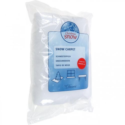 položky Snehová deka deco umelý sneh mat snehový koberec biely 200×50cm