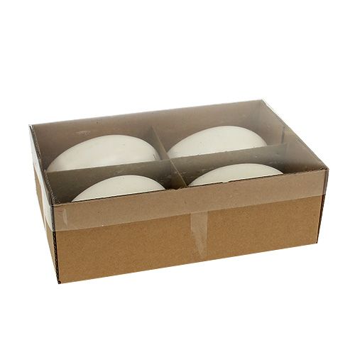 Floristik24 Labutie vajcia 9cm biele 4 ks