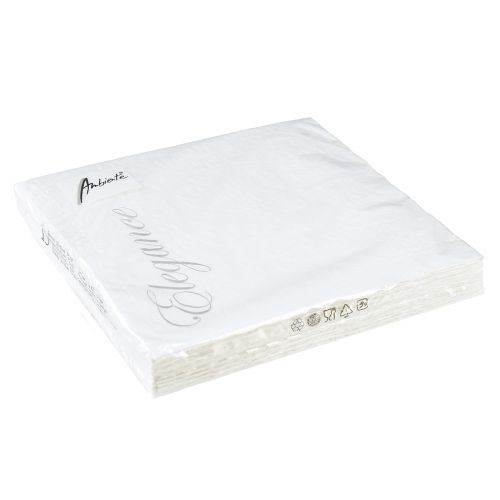 položky Obrúsky Biela stolová dekorácia reliéfny vzor 33x33cm 15 ks